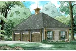 Building Plans Front of Home - Frey European Style Garage 055D-1036 | House Plans and More