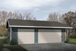 Attractive and efficient three-car garage