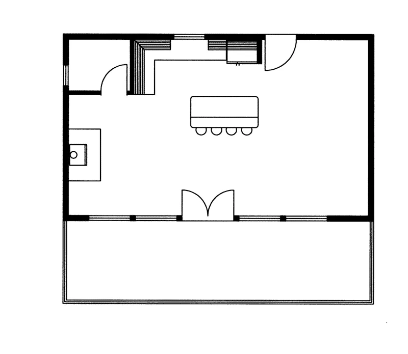 Cabin & Cottage Home Plan First Floor - Optional 088D-0482