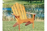 Rustic unpainted wood adirondack chair