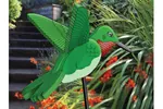 3D hummingbird can be staked into a garden area for added interest and charm