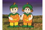 Pumpkin dress-up darlings is cute and friendly Halloween decorations