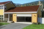 Building Plans Front of Home - Kamilah Two-Car Garage  109D-6016 | House Plans and More