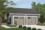 Building Plans Front Photo 01 - Gridstone Two-Car Garage 113D-6022 | House Plans and More