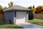 Building Plans Front of Home - Nicholson Point 1-Car Garage 125D-6000 | House Plans and More