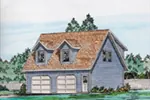 Mountain House Plan Front Image - Craig Apartment Garage 144D-0010 | House Plans and More